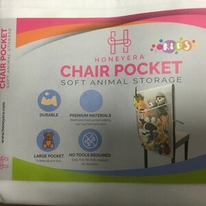 Chair pockets  that attach to chairs for  plush storage